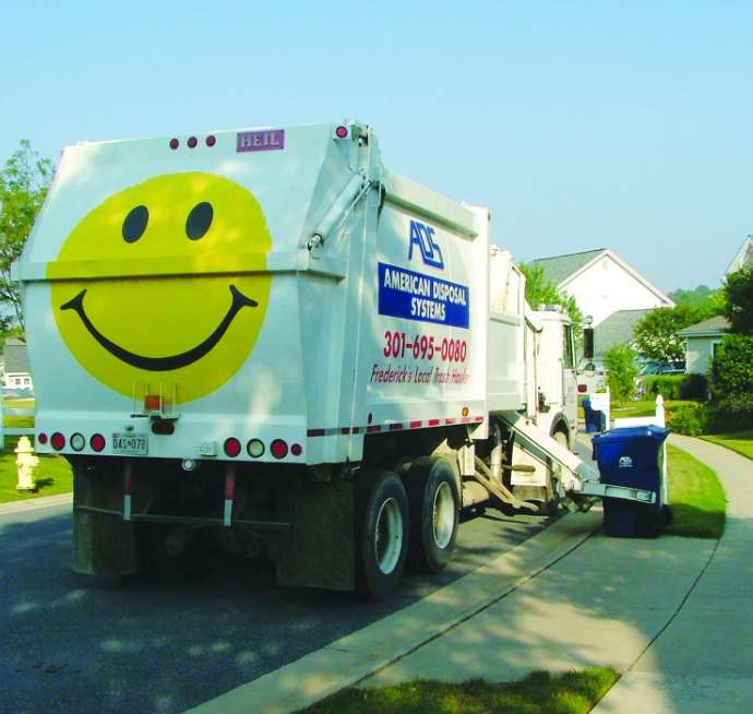 professional waste management company american disposal systems truck